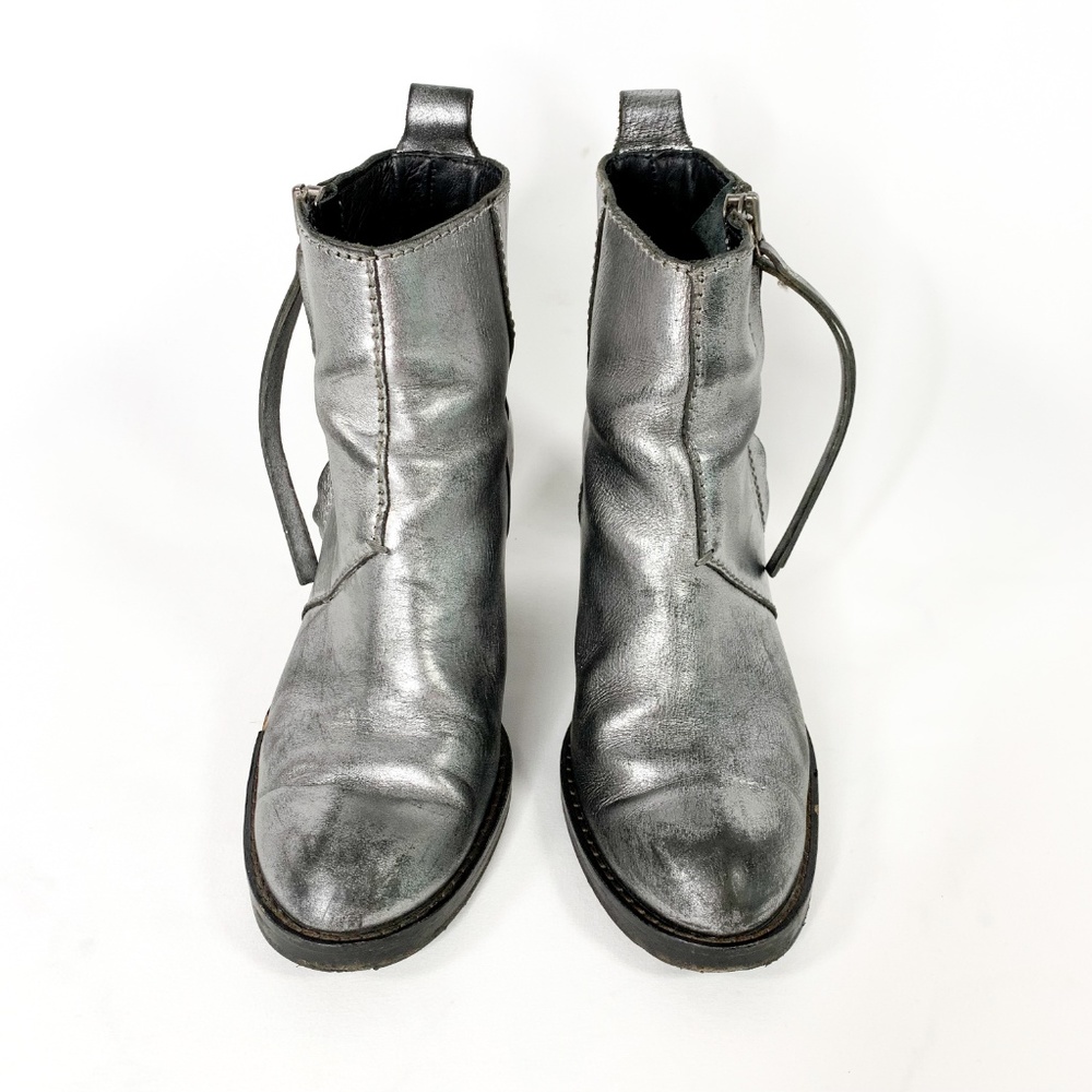 ACNE Studios Pewter Pistol Short Ankle Boot - Picture 7 of 8